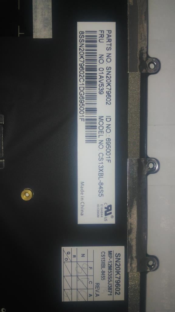 Genuine Lenovo ThinkPad X260 Keyboard Lithuanian Black Backlit 01AV539