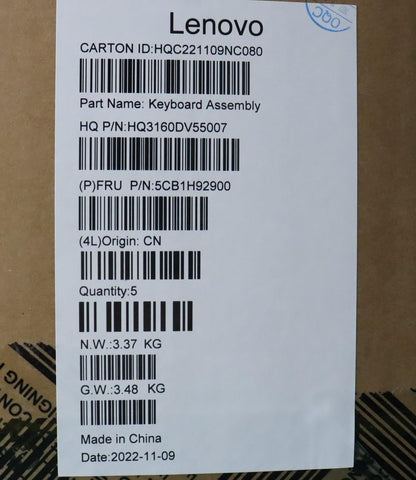 Lenovo IdeaPad 5 16IAH7 Palmrest Cover Touchpad Keyboard Slovenian 5CB1H92900
