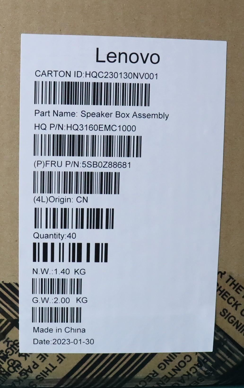 Lenovo Yoga 100e Gen4 300e Gen4 Speaker Speakers 5SB0Z88681