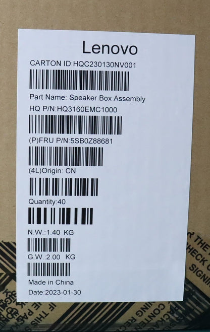Lenovo Yoga 100e Gen4 300e Gen4 Speaker Speakers 5SB0Z88681