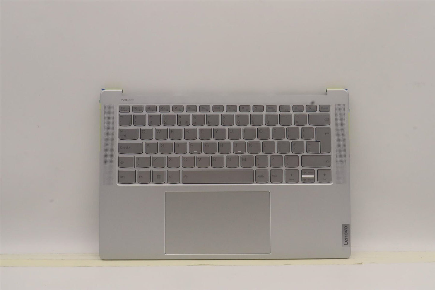 Lenovo Yoga 7 14IAH7 Palmrest Cover Touchpad Keyboard UK Silver 5CB1J30324