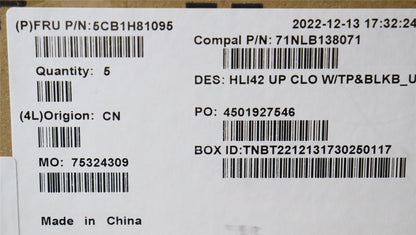 Lenovo IdeaPad 5 14IAP7 Palmrest Cover Touchpad Keyboard UK Silver 5CB1H81095