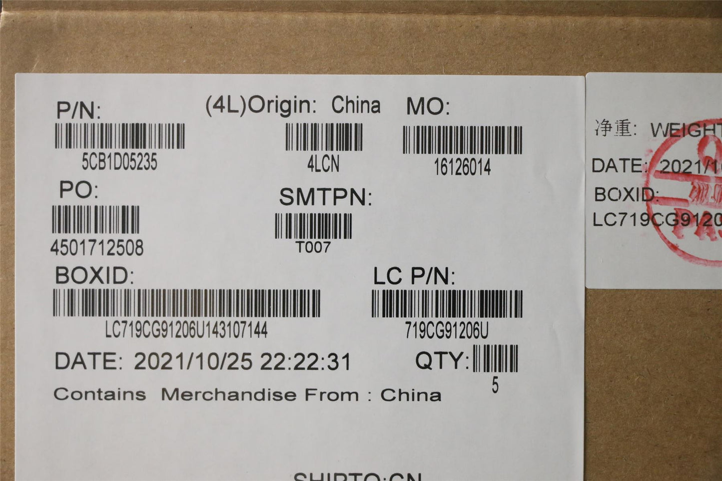 Lenovo Upper Case ASM_FRA L82JDSGw/RGBWRF 5CB1D05235