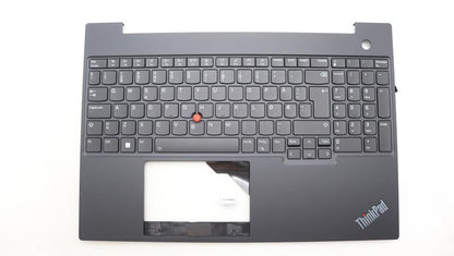 Lenovo ThinkPad E16 Gen 1 Keyboard Palmrest Top Cover Norwegian Black 5M11L65256