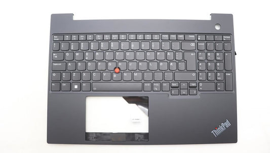 Lenovo ThinkPad E16 Gen 1 Keyboard Palmrest Top Cover Norwegian Black 5M11L65256