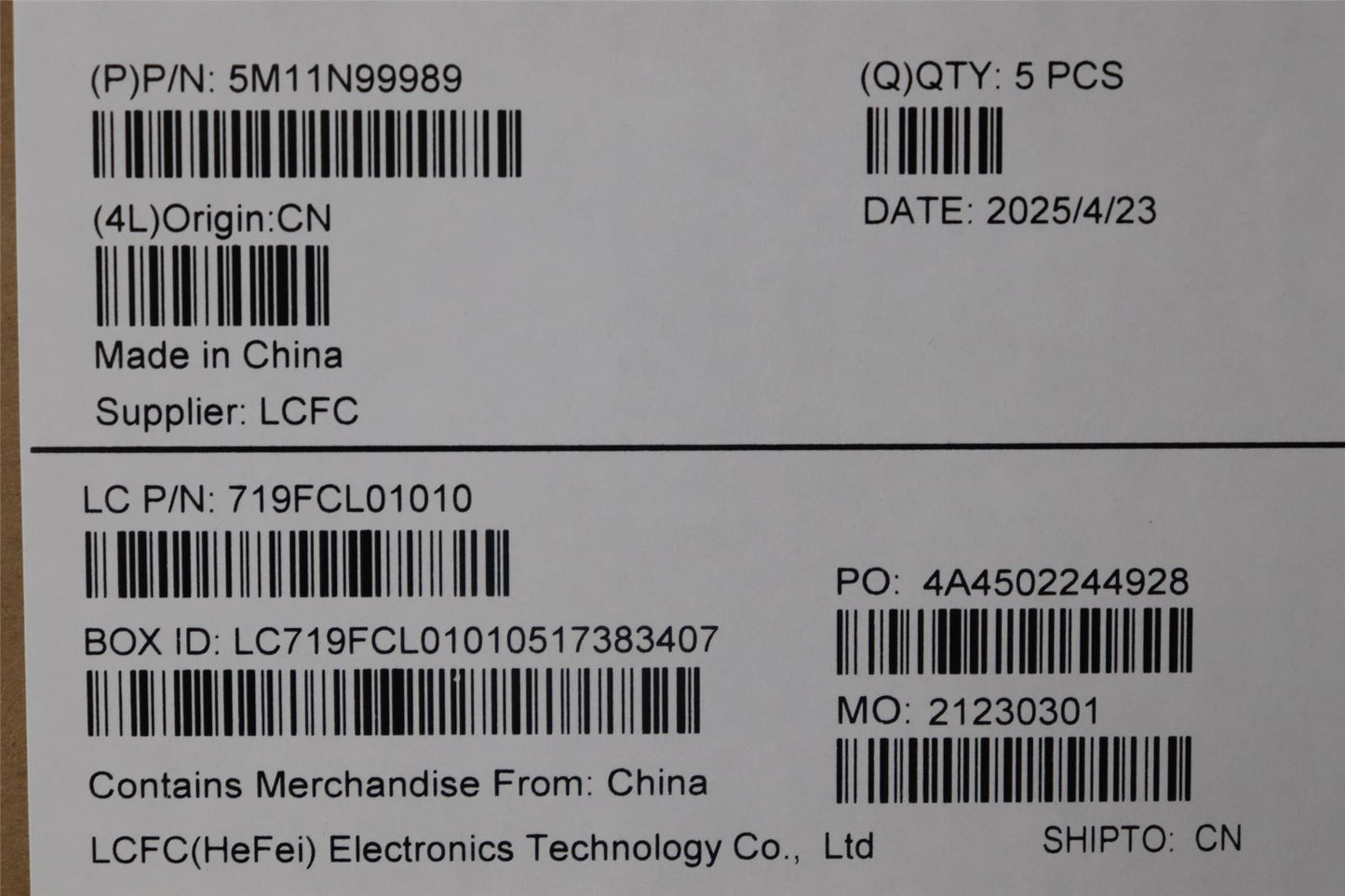 Lenovo MECH_ASM FRU NOR (TRI) UK BK 5M11N99992
