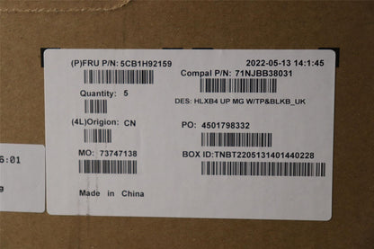 Lenovo ThinkBook 14 G4 ABA Palmrest Cover Touchpad Keyboard UK 5CB1H92159