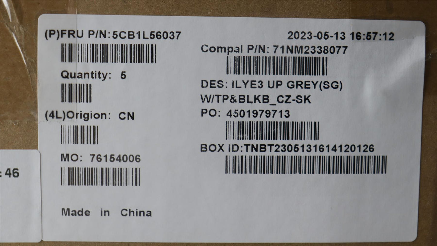 Lenovo Slim 5 16IRH8 Palmrest Cover Touchpad Keyboard Storm Grey 5CB1L56037