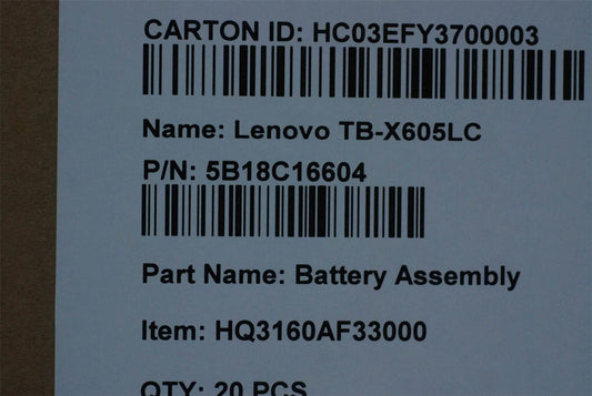 Lenovo Tab M10 FHD Rel Tab M10 Smart Tab M10 Tablet Battery 5B18C16604