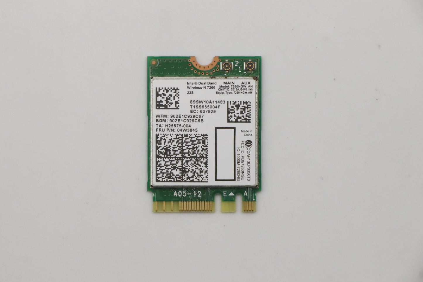 Lenovo FRU Wilkins Peak 2 7260 2*2 11 agn BT4.0 card Indonesia SKU Bluetooth 4.0 M.2 Intel Board 04W3845