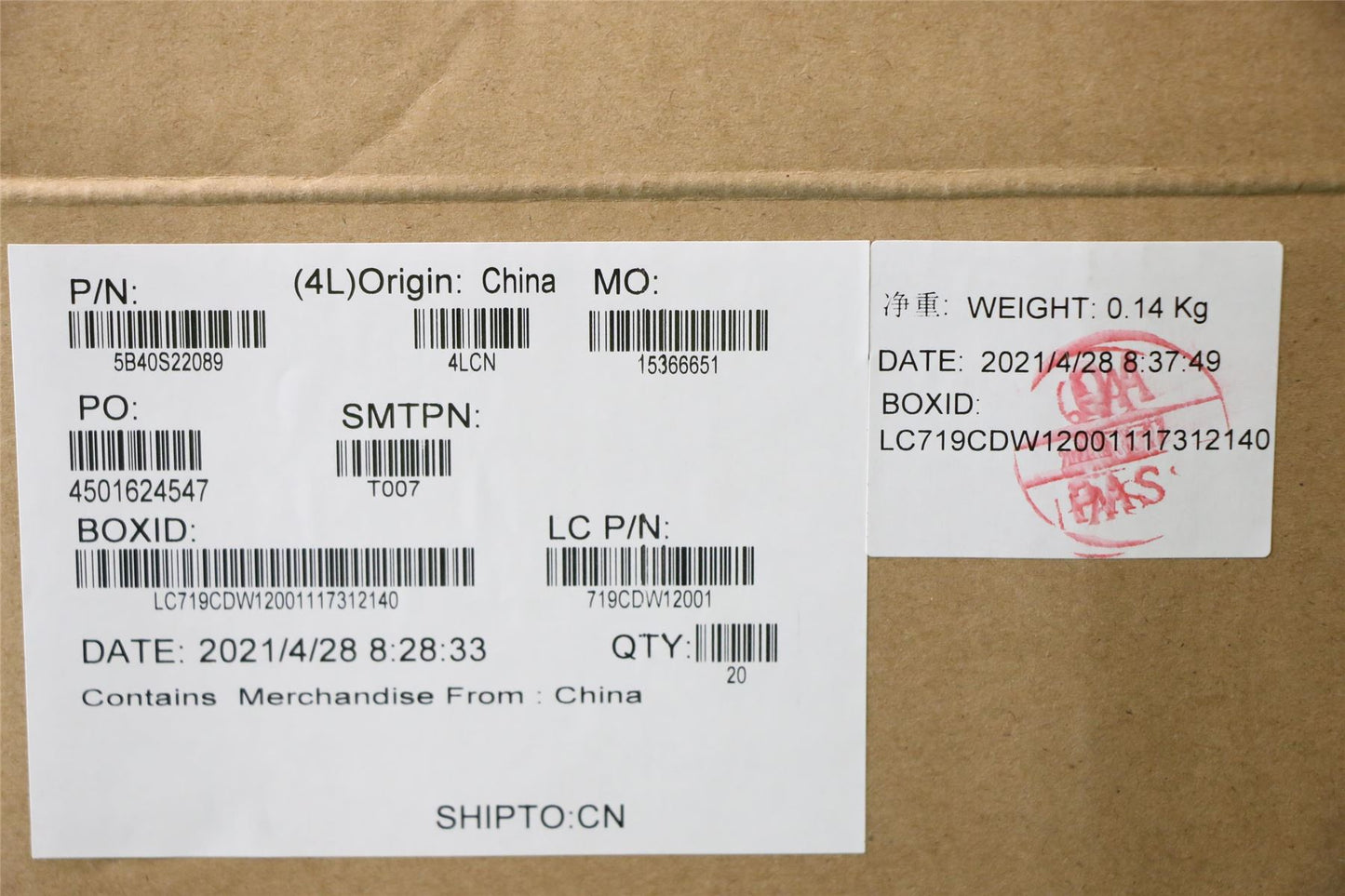 Lenovo 5B40S22089 Bracket L 82K0 SUP BRK