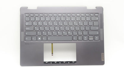 Lenovo Yoga 7 14ARP8 Keyboard Palmrest Top Cover Hebrew Storm Grey 5CB1L48255