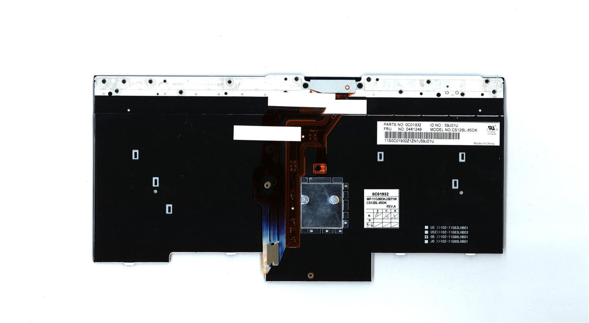 Lenovo FRU CS12 B/L KBD DEN CHY Danish Keyboard 04X1249