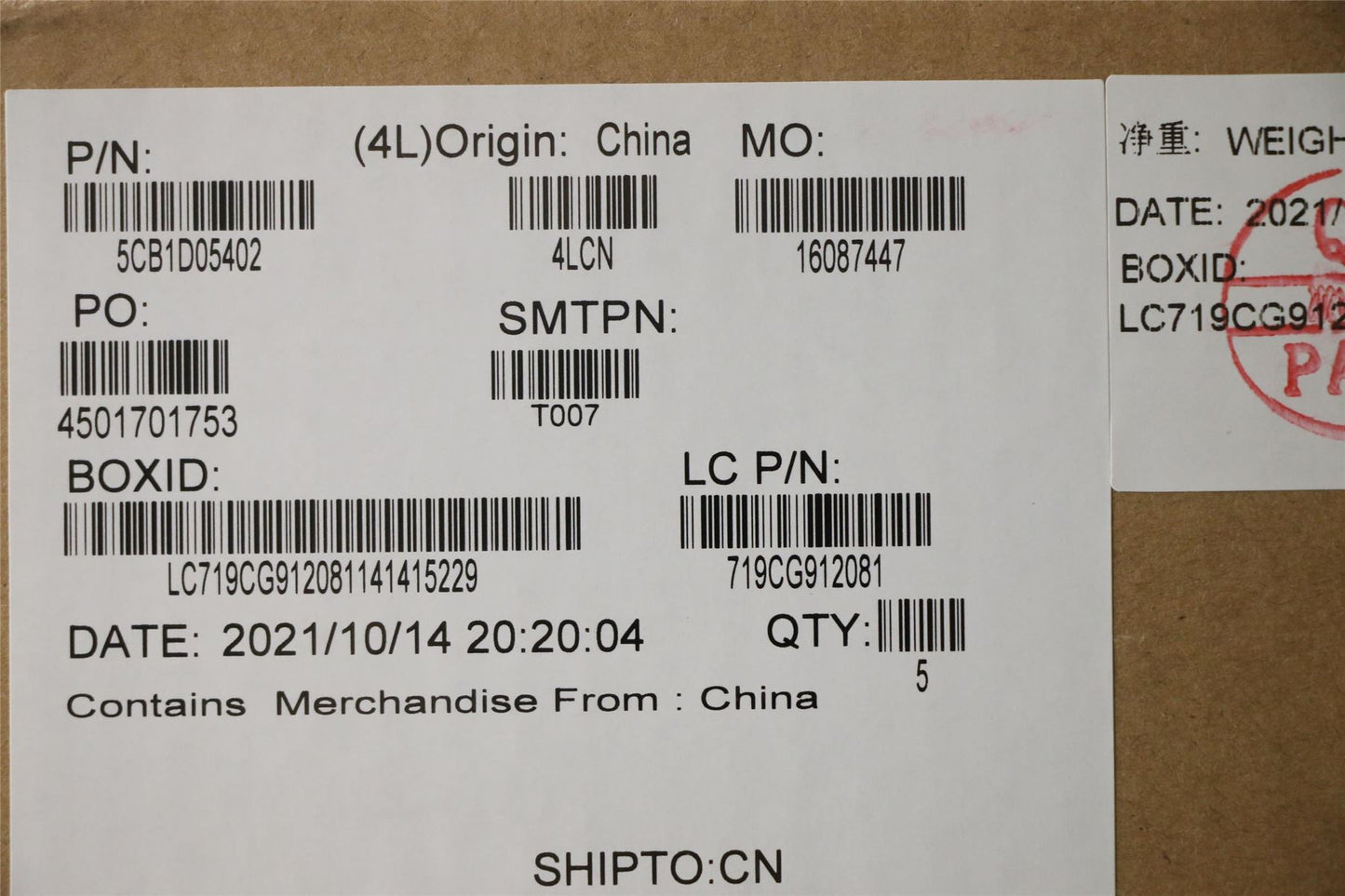 Lenovo Upper Case ASM_ITA L82JD SGw/WHWRF 5CB1D05402