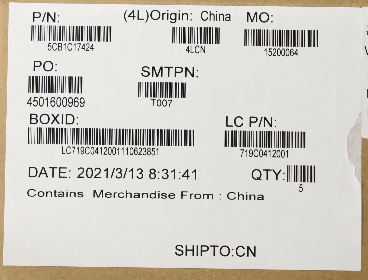 Lenovo Lower Case L 82JU SDW_BK 5CB1C17424