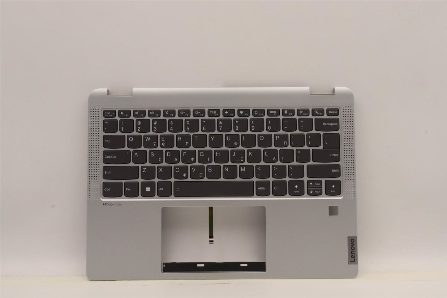 Lenovo Flex 5 14IAU7 Palmrest Cover Keyboard Greek Silver Backlit 5CB1H79958