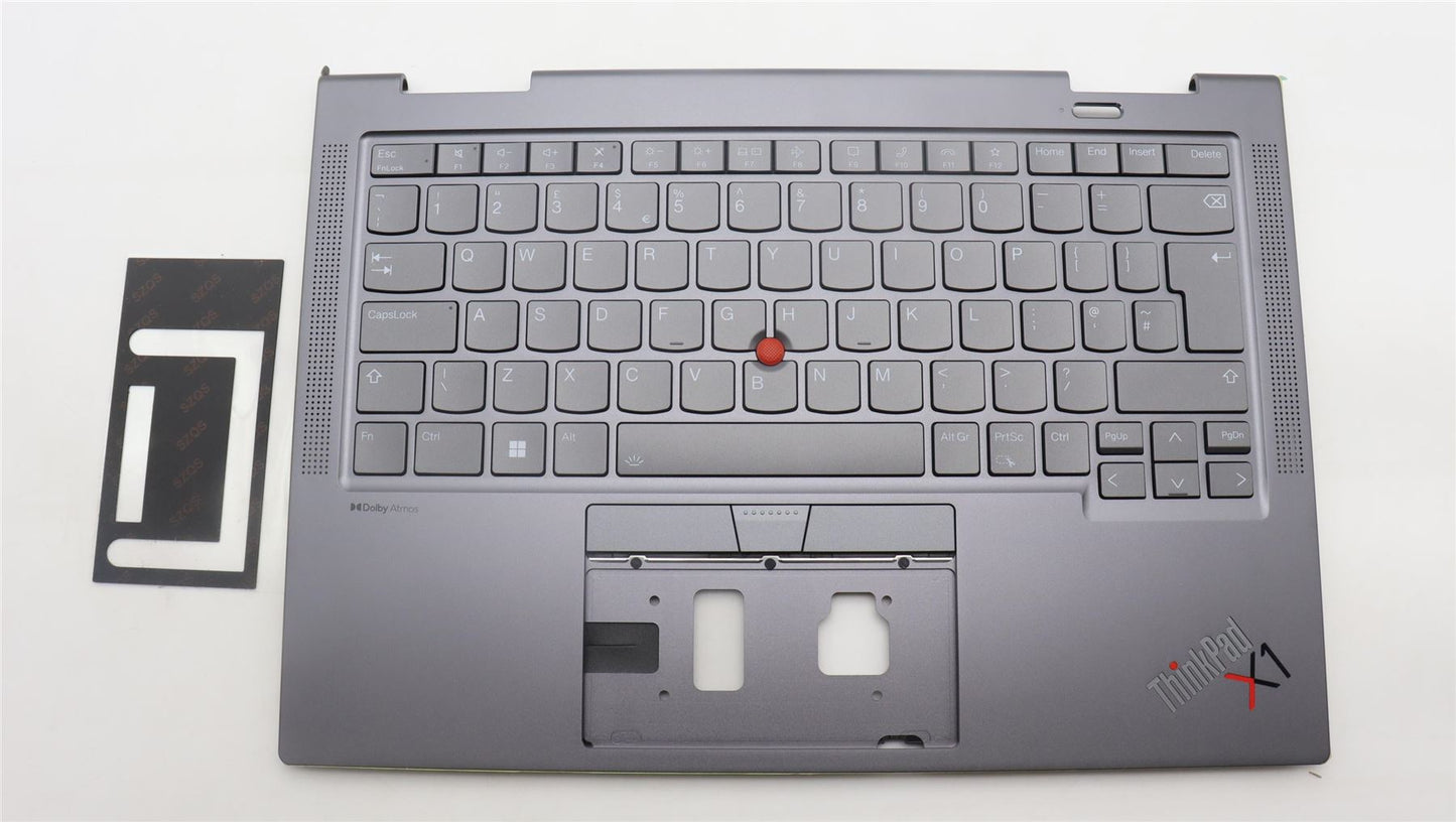 Lenovo ThinkPad X1 8th Gen Keyboard Palmrest Top Cover UK Grey 5M11H62353