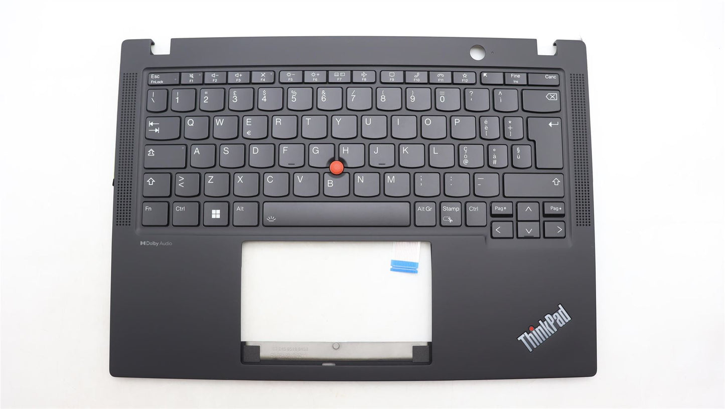 Lenovo ThinkPad X13 Gen 4 Keyboard Palmrest Top Cover Italian Black 5M11L86205