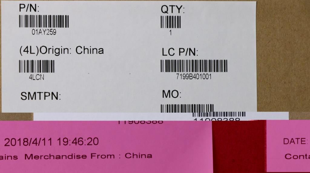 Lenovo Tablet X1 3rd Rear Housing Battery Cover Black 01AY259