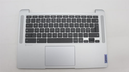 Lenovo Chrome IP 3 14M868 Palmrest Cover Touchpad Keyboard Nordic Silver 5CB1L30351