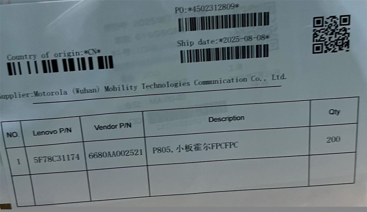 Lenovo TB710FU S_hall FPC&*6680AA002521 CS FPC Board 5F78C31174