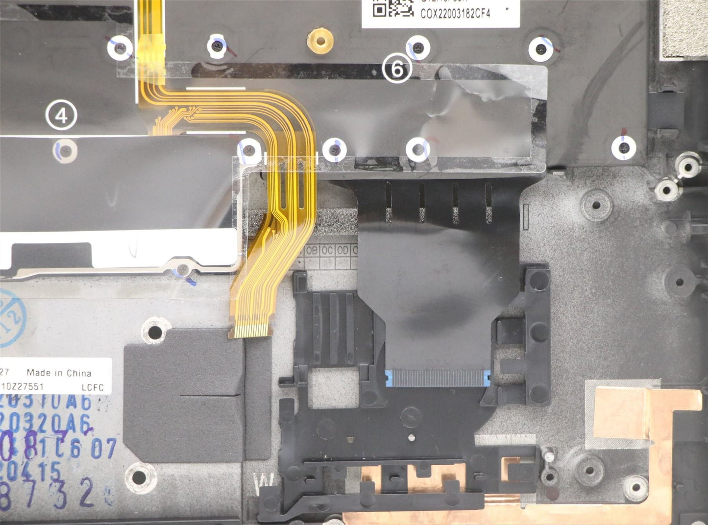 Lenovo ThinkPad X1 8th Gen Keyboard Palmrest Top Cover Norwegian 5M10Z27551