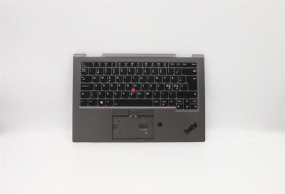 Lenovo Yoga X1 4th Gen Keyboard Palmrest Top Cover Nordic Grey 5M10V24861