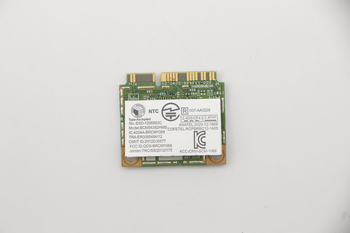 Lenovo BCM4352+BCM20702 WWAN M.2 Board 03T8215