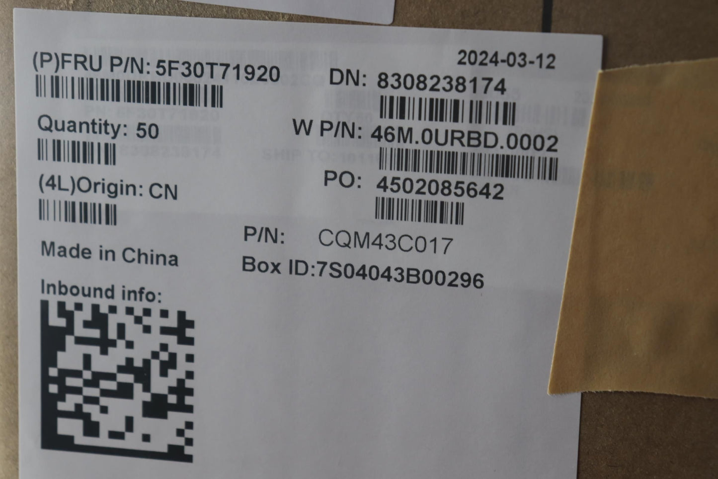 Lenovo FINGER_PRT FP BD W 21MX LG Board 5F30T71920