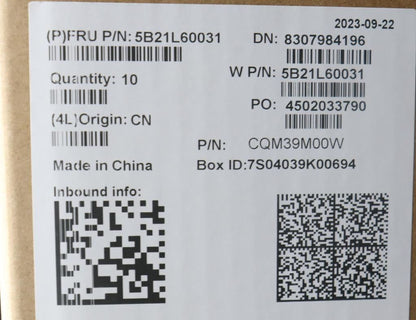 Lenovo MBW21KJ R77730U fTPM NOK yAB 5B21L60031