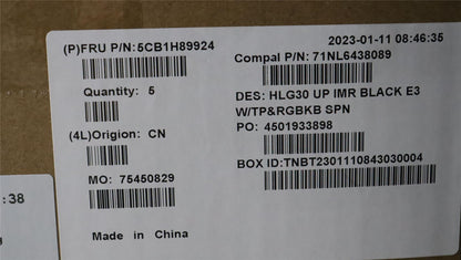 Lenovo UpperCaseASM_SPA C82S9RGB E3 BLA 5CB1H89924