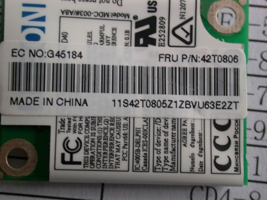 Lenovo HDL00 MDC卡71B61039001 Board 11008158