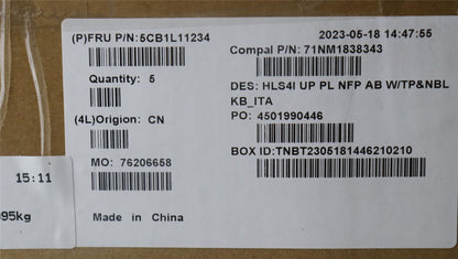 Lenovo UpperCase_ITA C82XD NFP AB NBL PL 5CB1L11234