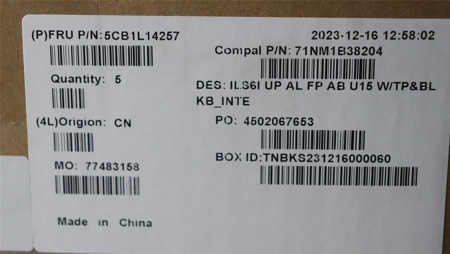 Lenovo UpCase_EUROENG C82XF FP AB BL AL 5CB1L14257