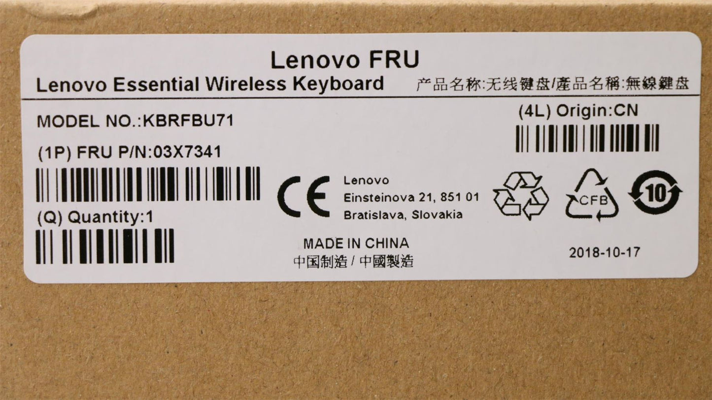 Lenovo KB MICE_BO FRU KBD German 129 03X7341