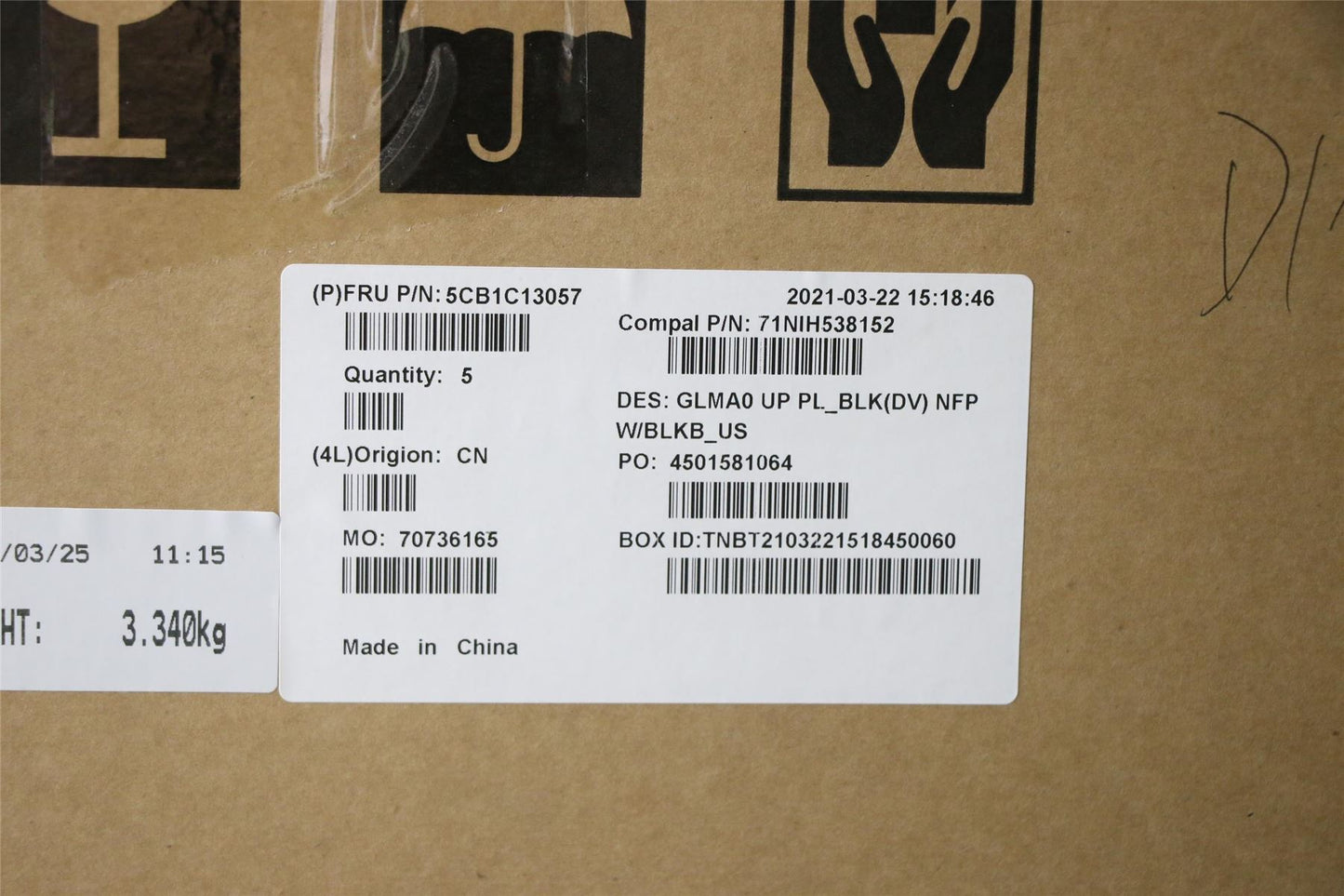 Lenovo Upper C82LM PL_BLKD NFP BLKB_US 5CB1C13057