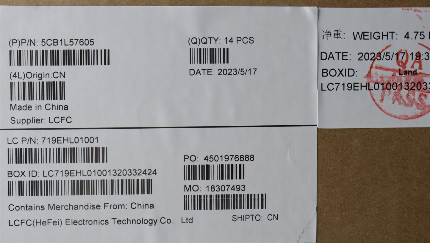 Lenovo ThinkPad T14 Gen 4 P14s Gen 4 Palmrest Top Cover Housing Black 5CB1L57605