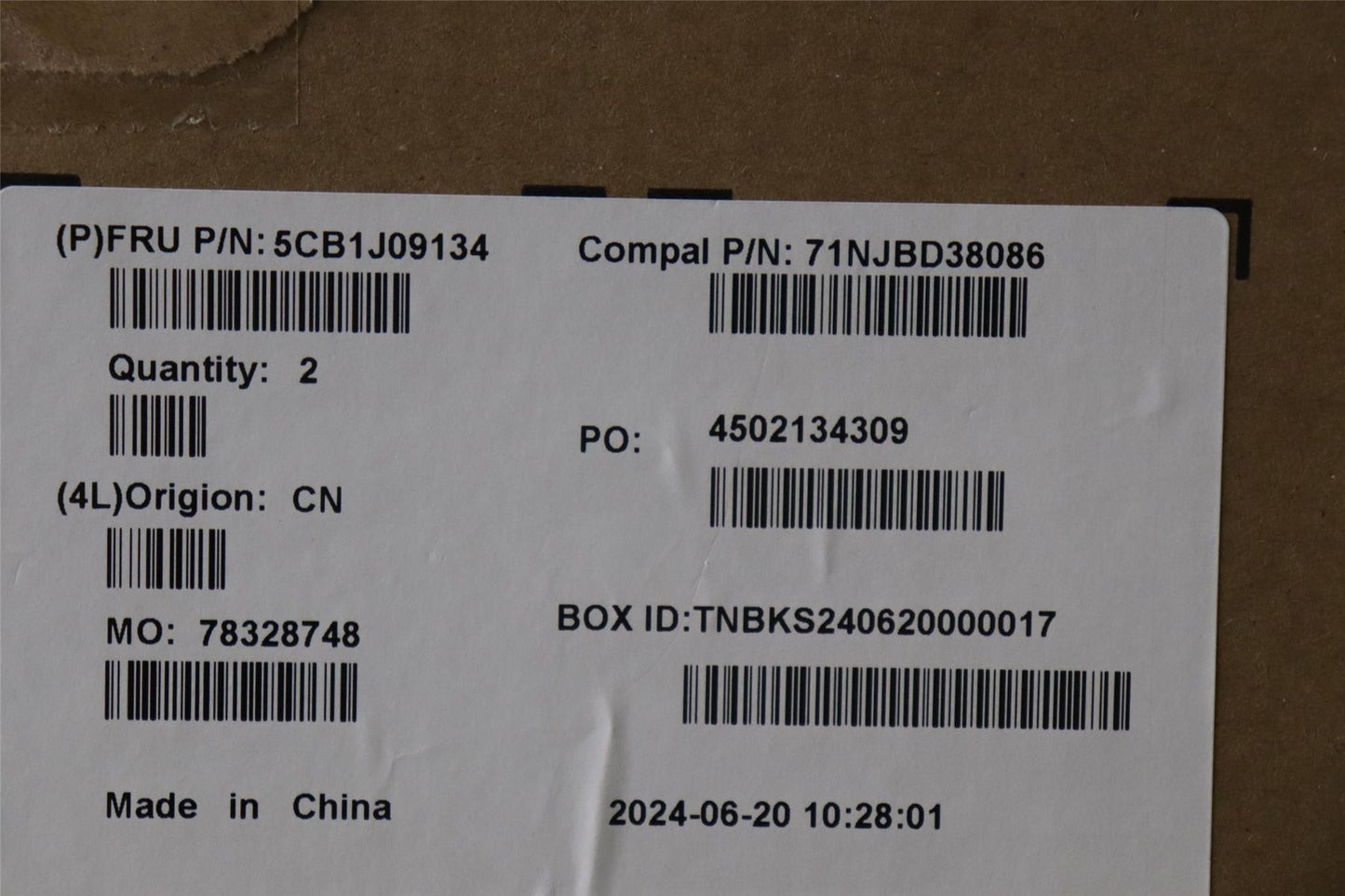 Lenovo ThinkBook 14 G4 IAP Palmrest Cover Touchpad Keyboard US Europe 5CB1J09134