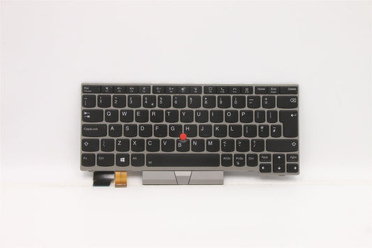 Lenovo ThinkPad L13 2 Tastatur UK Europa Silber mit Hintergrundbeleuchtung 5N20V43640