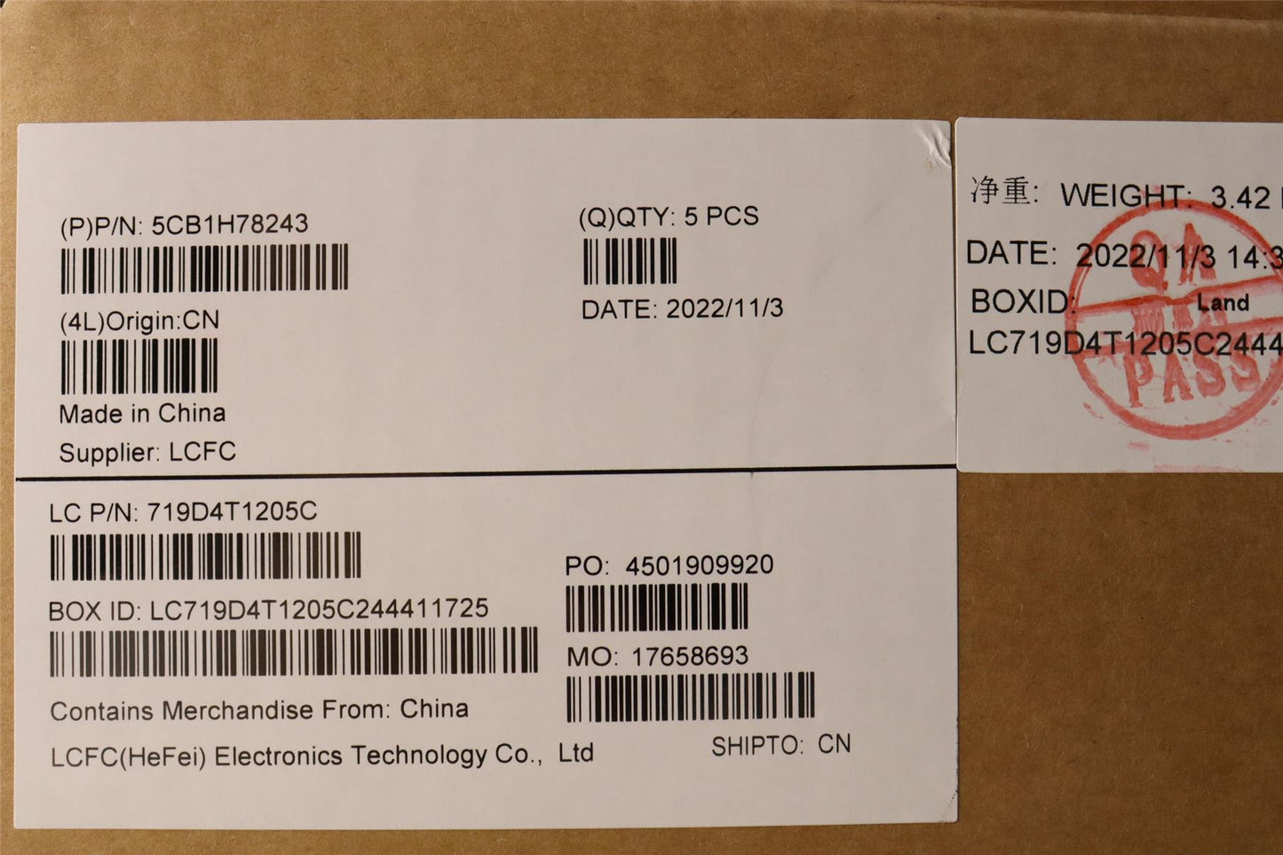 Lenovo Upper Case ASM_FRA L82RK NFP AB N 5CB1H78243