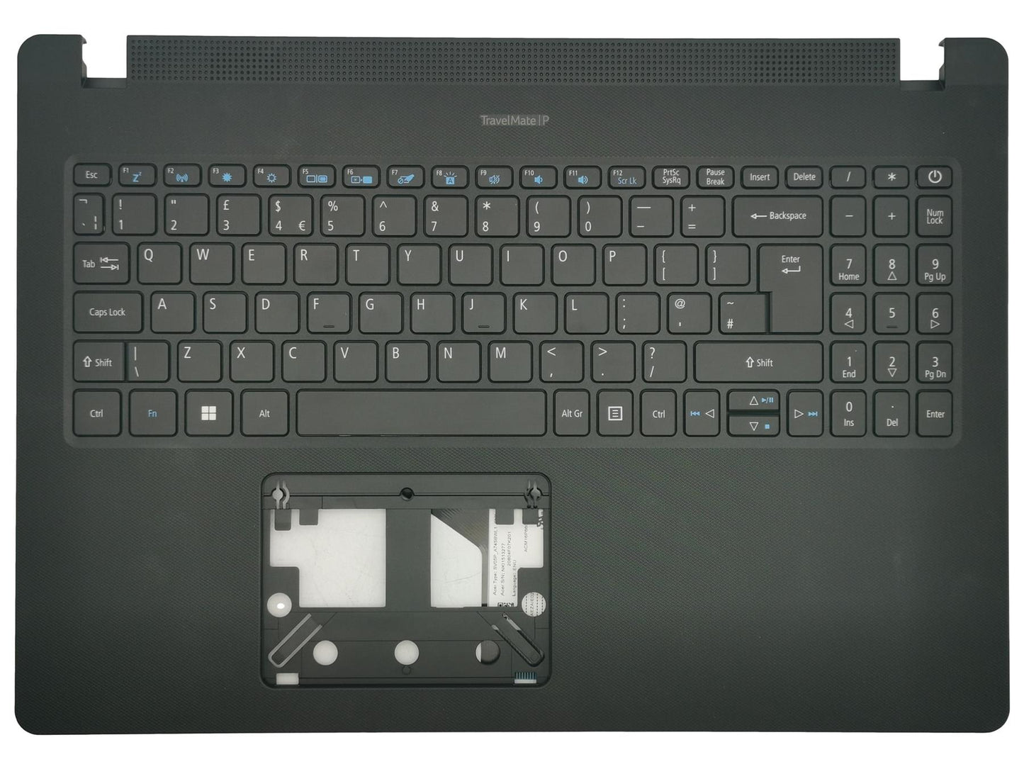 Acer Travelmate P215-53 P215-53G Palmrest Cover Keyboard UK Black 6B.VPVN7.031