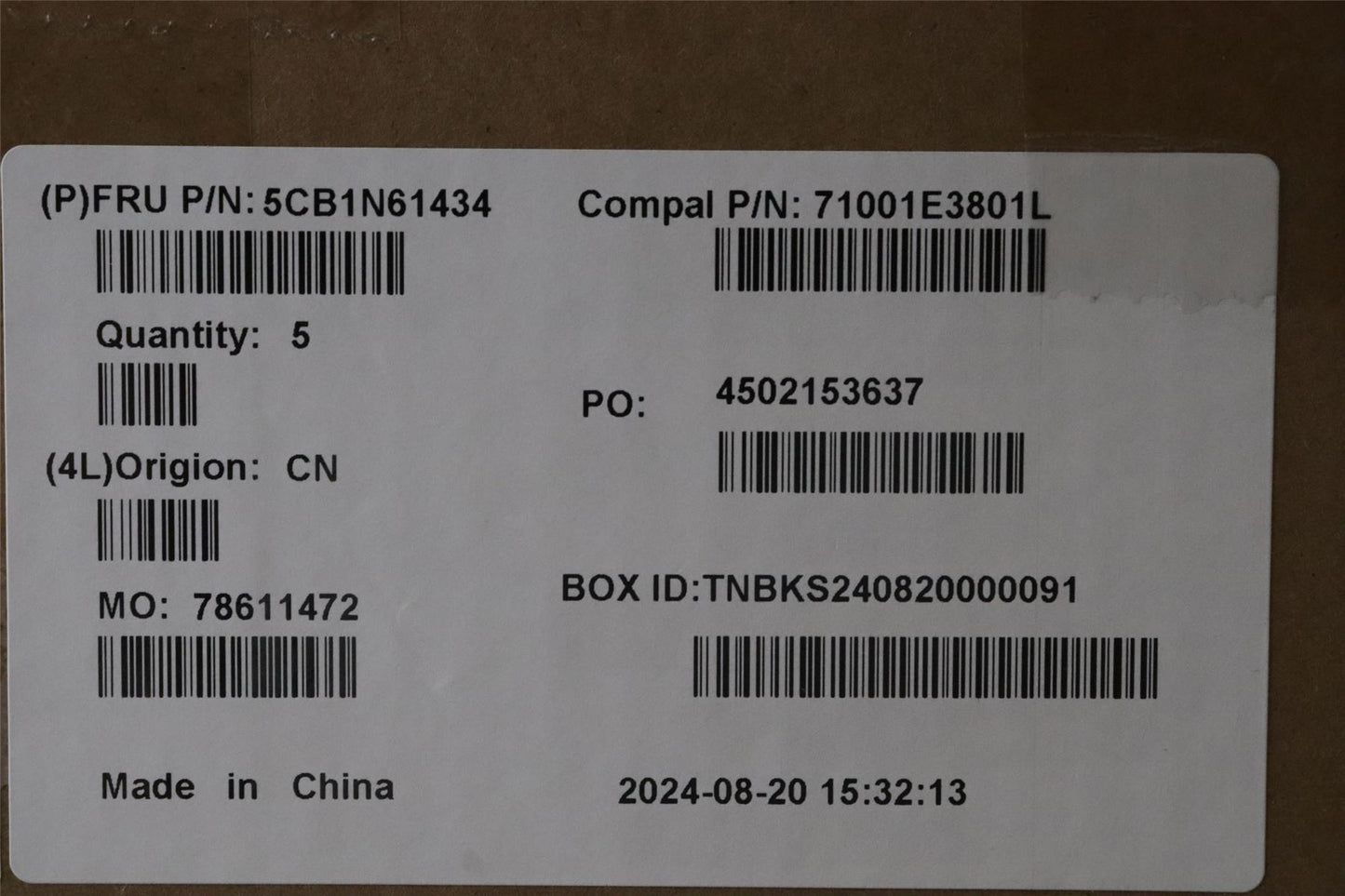 Lenovo Upper Case ASM_ITA C 83FD EB BLWH 5CB1N61434