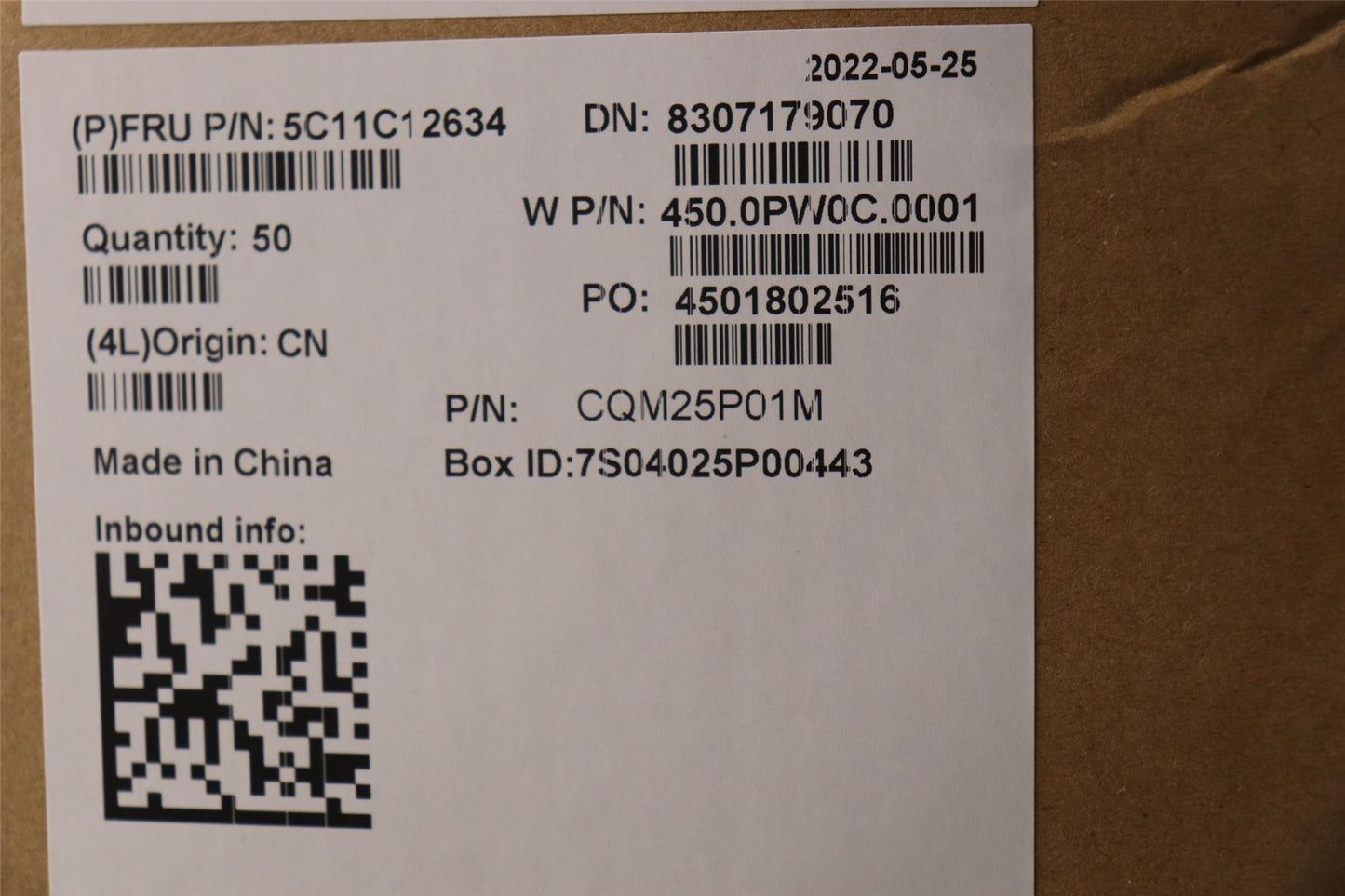 Lenovo FRUCS EDPCOAX2.4tWL/WWFHD&3.0TWWAN 5C11C12634