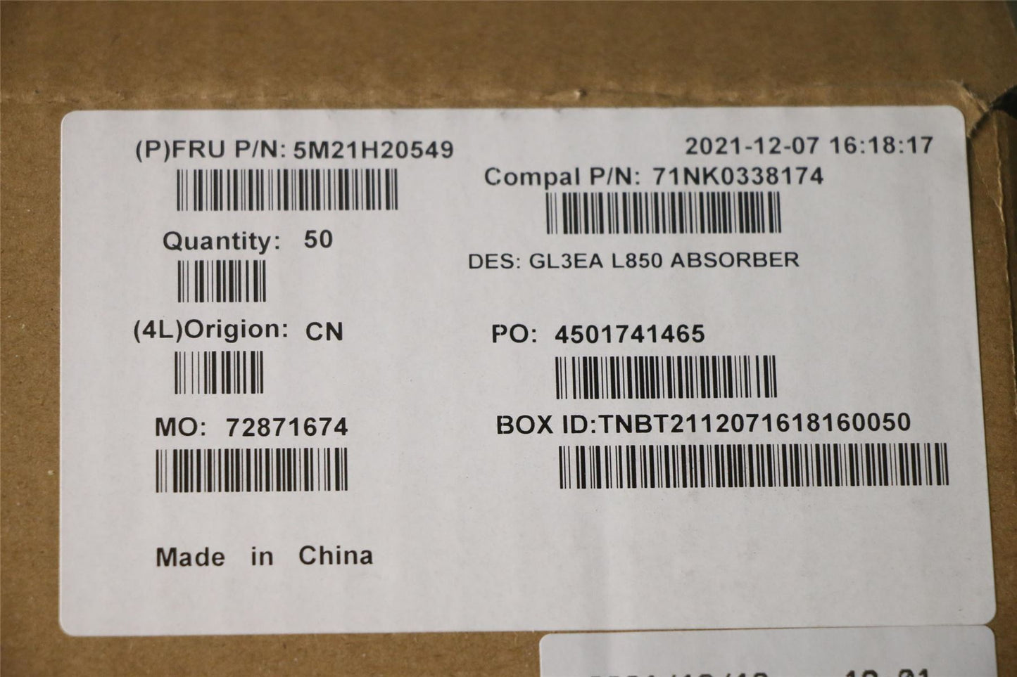 Lenovo MECHANICAL FRU,300e L850 ABSORBER 5M21H20549