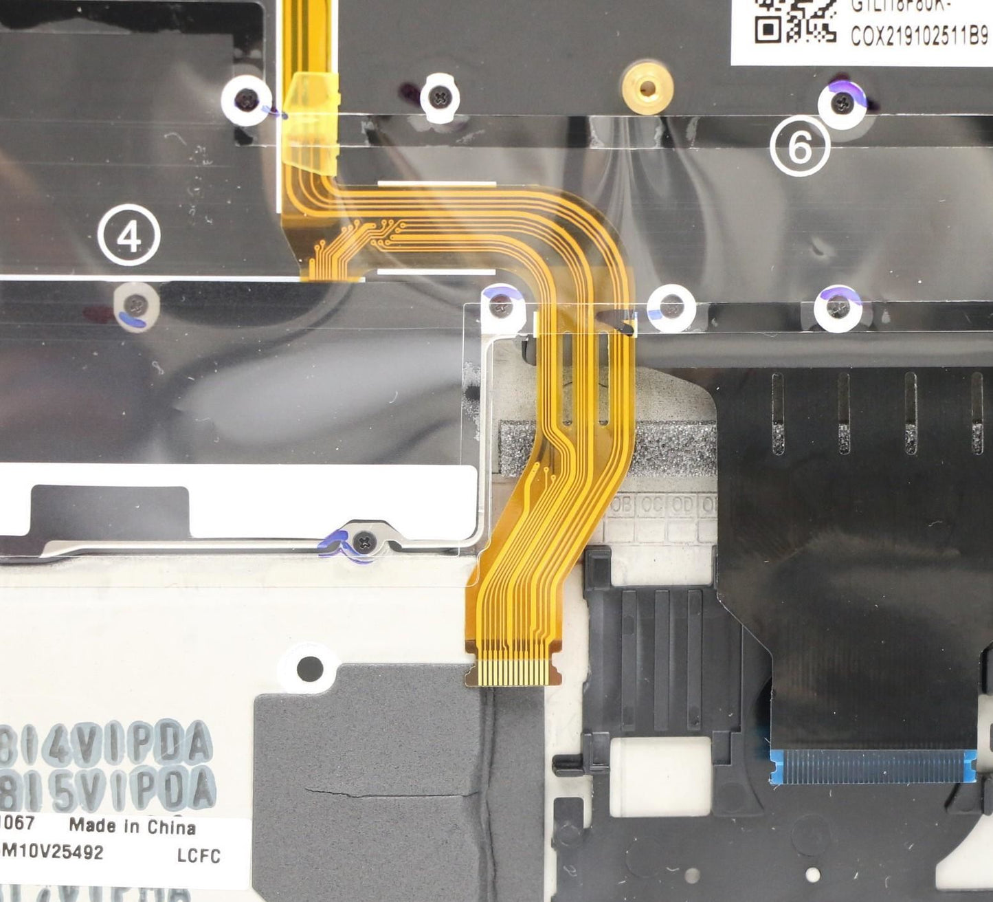 Lenovo ThinkPad X1 7th Gen Palmrest Cover Keyboard French Black 5M10W85874