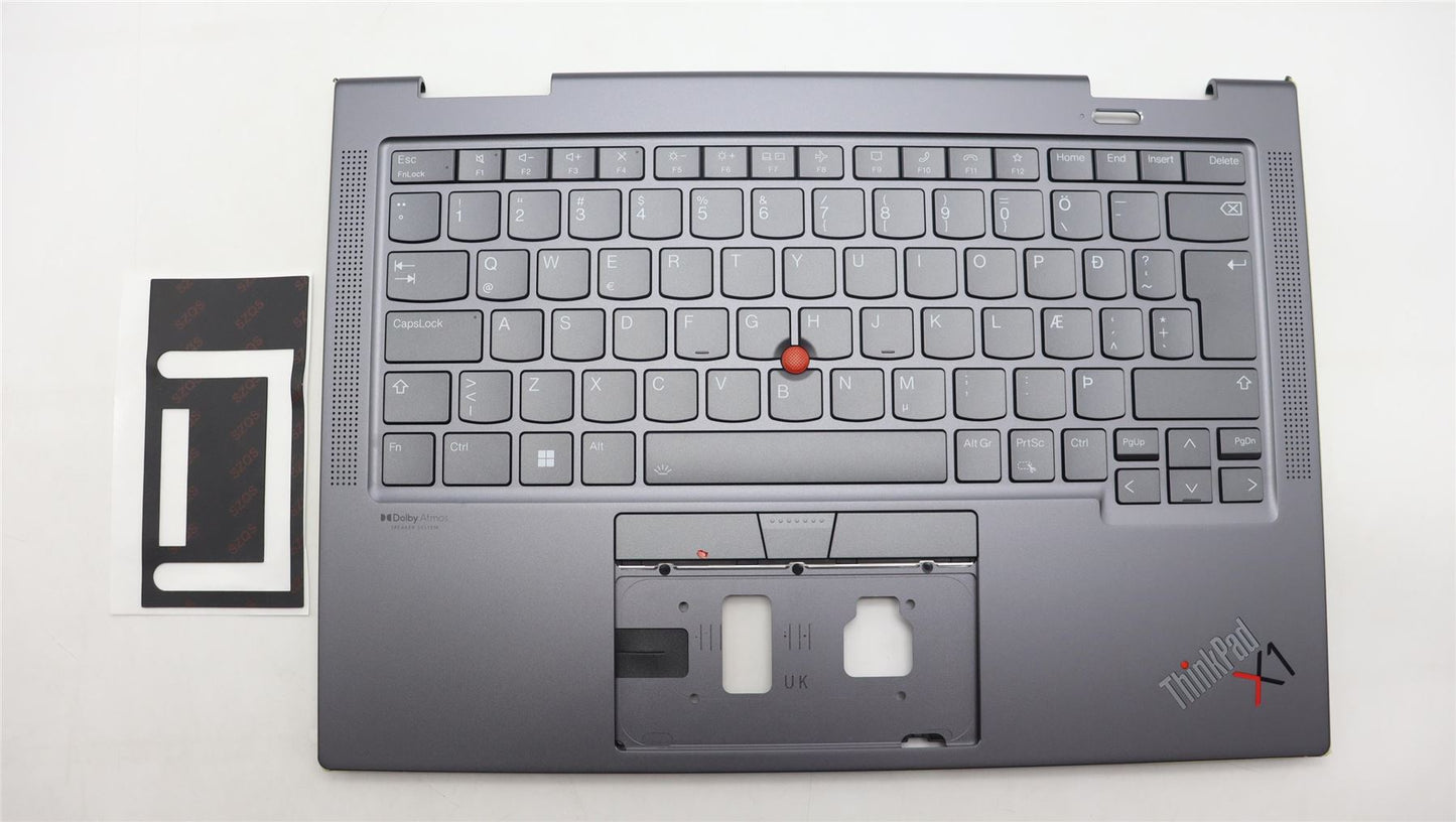 Lenovo ThinkPad X1 7th Gen Keyboard Palmrest Top Cover Icelandic 5M11H45739
