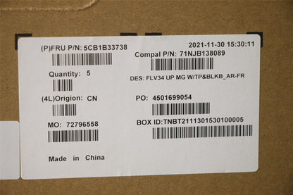 Lenovo ThinkBook 14 G2 ITL Palmrest Cover Touchpad Keyboard Grey 5CB1B33738