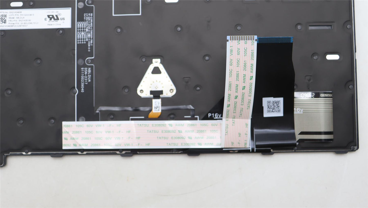 Lenovo ThinkPad P16v Gen 1 L15 Gen 4 T16 Gen 2 Keyboard Danish 5N21K05160