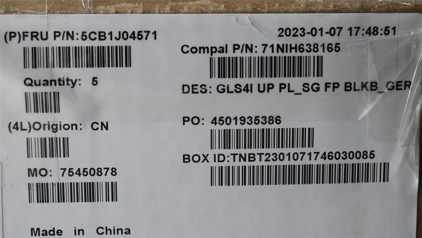 Lenovo UpperCaseASM_GER C82SD PLSG FPBL 5CB1J04571