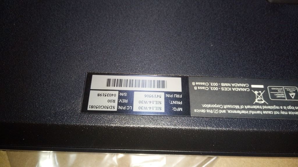 Lenovo KEYBOARD Edge KB New F5,USB,IL 54Y9506